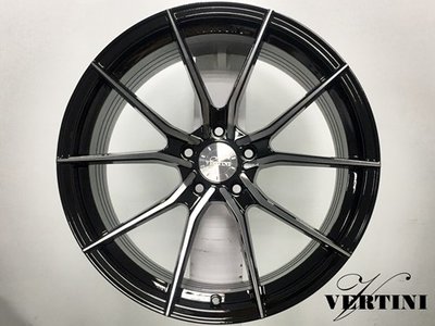 CR輪業 全新 VERTINI RF1.2 18吋 旋壓輕量化鋁圈 黑底車面 5/114 8.5 ET43