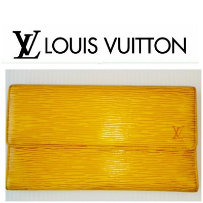 (售?)Louis Vuitton 水波紋 LV 長夾 皮夾EPI3折錢包發財夾 零錢包二手$488 1元起標 有BV