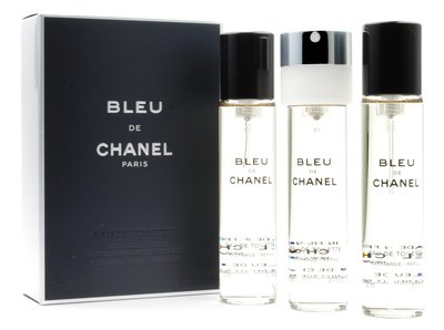 香奈兒 CHANEL Bleu 藍色男性 隨身瓶香水 (香氛) 補充瓶  3x20ml