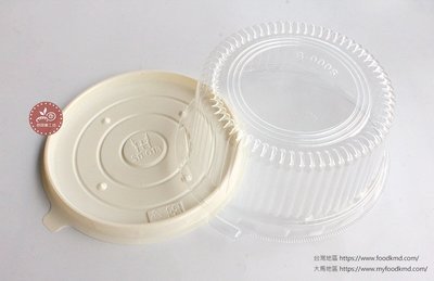 塑膠盒_嵌合式6吋圓蛋糕米白底/透明蓋_10入_SD-013◎圓形.蛋糕盒.塑膠盒.外帶盒.塑膠底.嵌合式