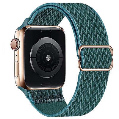 Apple Watch S8��波浪尼龍錶帶 輕量化 彈力鬆緊可調 透氣 魚骨 S7 SE S6 S5 S4 蘋果錶帶