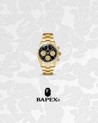 BAPE CLASSIC TYPE 4 BAPEX 黑金手錶1J70-187-019。太陽選物社