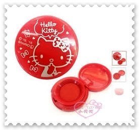 ♥小公主日本精品♥ Hello Kitty 造型印泥盒 印鑑盒 坐姿 蝴蝶結 圓型 紅色印泥 62025409