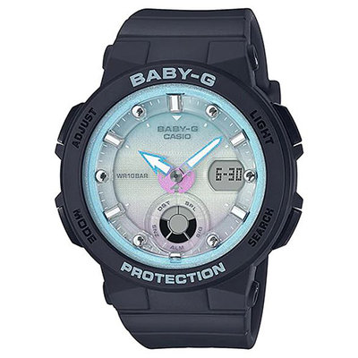 CASIO 卡西歐 BABY-G 海洋女神運動腕錶-黑X漸層藍面(BGA-250-1A2)