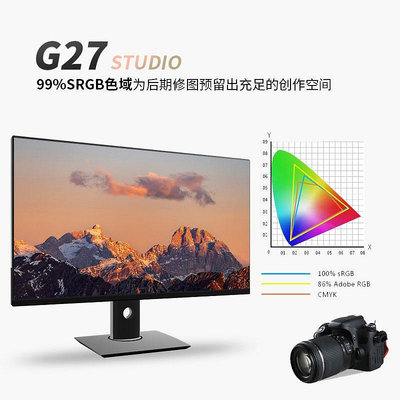 27英寸4k顯示器HDR600 Type-C雷電3設計修圖NanoIPS屏幕MAC擴展屏