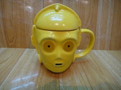 日本星際大戰圖案手把茶杯---黃色