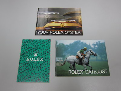 Rolex 勞力士 1984年 1985年 Datejust 16014 說明書 手冊 保證書 一套 共三本