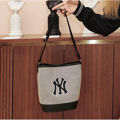 ????韓國 NY 帆布托特包 水桶包 休閒 復古 街頭 時尚 運動風格 經典系列 贈精美包裝 送紙袋