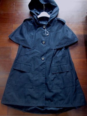 全新MAX CO深黑藍色MIU MIU Tory burch KENZO款休閒渡假風斗篷罩衫風衣外套