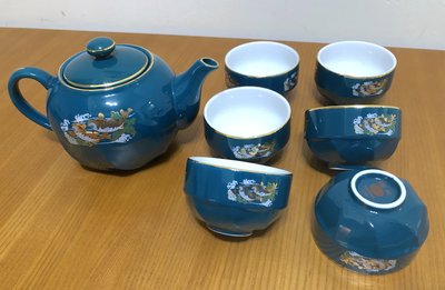 大同磁器 台灣早期 懷舊 高級茶具組 茶器組(1茶壼6茶杯)  古早味 可店面擺飾或使用