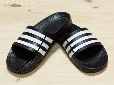 【乖乖平價運動】Adidas Duramo Slide 愛迪達 男 黑白 柔軟舒適 運動拖鞋 G15890 (428)