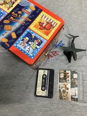 大餅乾糖果音樂鐡盒/華納迪士尼/米奇/餅乾糖果鐡盒/加送早期 模型飛機一架 懷舊 音樂盒 公仔