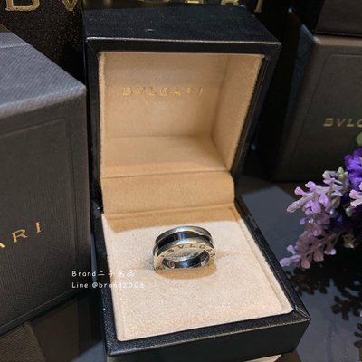 【Brand二手名品】BVLGARI 寶格麗慈善義賣save the children 純銀單圈黑陶瓷戒指 尺寸47