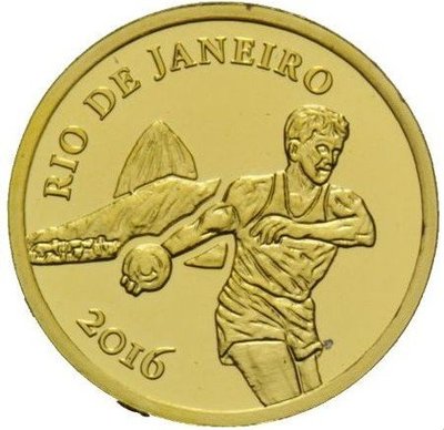 【海寧潮期貨】剛果2023年奧運鐵餅1克精制紀念小金幣