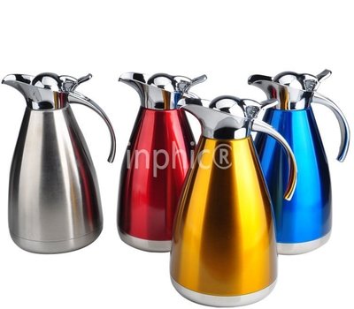 INPHIC-茶具 豪華歐式雙層不鏽鋼保溫咖啡壺保溫瓶熱水瓶暖壺保溫水壺金色2.0l