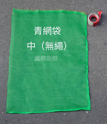 【綠海生活】16目 青網袋(中 約63*87cm 無繩) 2尺*3尺 網袋 資源回收袋 防蟲網 保特瓶回收袋 回收網袋