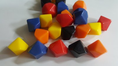 【美】骰子 10 空白 彩色骰子（單顆）適用 桌遊設計 大富翁 創意設計 DIY教學 幼教 龍與地下城 D4