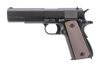 【BCS】WE 1911原版全金屬A單排黑色滑套可動CO2手槍短槍-WEE017CB