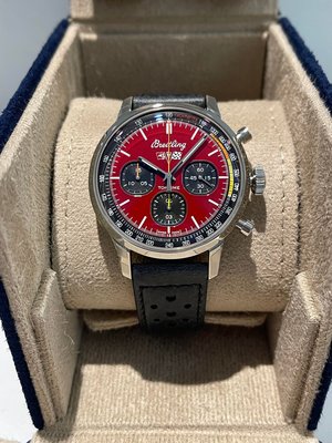 BREITLING  百年靈  TOP TIME B25  雪佛蘭科爾維特腕錶 經典紅色表面 僅生產一次