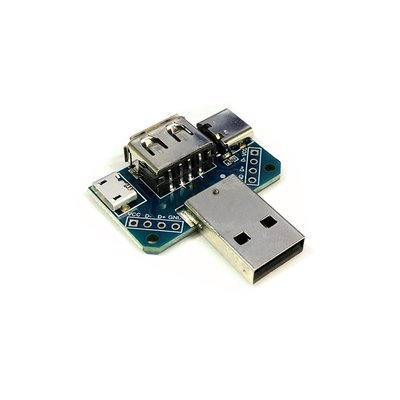 USB轉接板 USB-A公頭轉母頭 Micro轉Type-C 4P 2.54mm直插 轉換 W1035