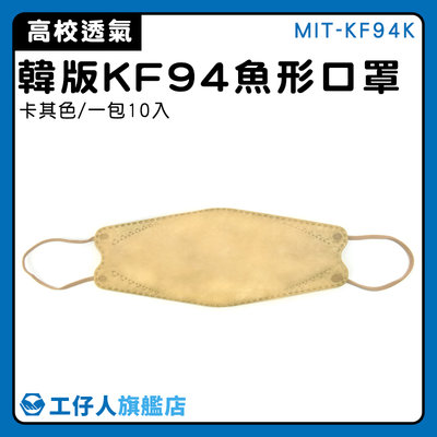【工仔人】大人 立體口罩 面具口罩 摺疊口罩 咖啡色口罩 魚形口罩 奶茶口罩 MIT-KF94K