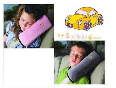 【寶貝屋】兒童汽車用品安全帶套護肩枕 車用可愛加長加厚毛絨睡覺枕頭車飾 車用超大安全帶套 車用安全護枕 兒童安全帶護