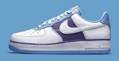Nike Air Force1 白藍紫時尚休閒滑板鞋DC8874-101 男女鞋