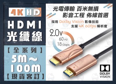 年末特賣🚀5米 光纖HDMI線 工程級 5M 符合CE ROHS 支援3D 高清螢幕線 杜比技術 無耗損 抗衰減