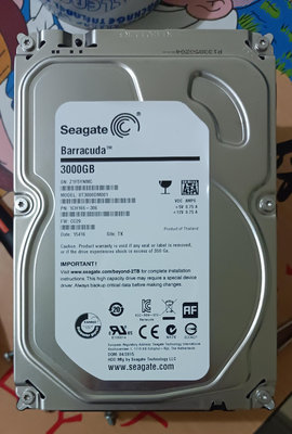 ~故障品~ 希捷 Seagate 硬碟 HDD 3TB 3.5吋 SATA