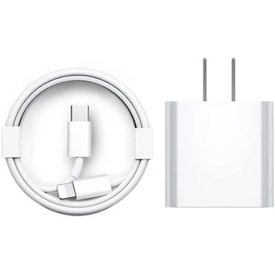 Apple 原廠充電組 充電器 20W iPhone iPad 適用 充電座+Lightning傳輸線一組