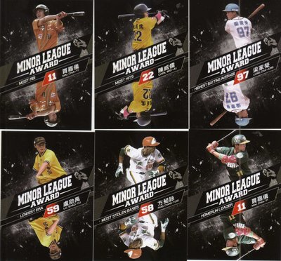 2015 中華職棒 職棒25年 球員卡 二軍年度獎項一套10張 一起賣 mla01~10