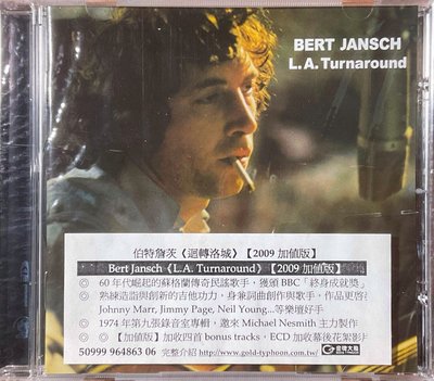 西洋男歌手 鄉村民謠藍調 Bert Jansch伯特詹茨(迴轉洛城L.A. Turnaround)CD(歐版全新未拆封)