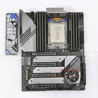 電腦零件AMD華擎TRX40創始者主板3960X/3970X 4卡GPU PCI-E4.0臺式機NVME筆電配件