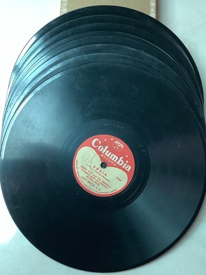 【黑狗兄】早期西洋老歌～老蟲膠電木唱片 78轉留聲機唱片9張～B33