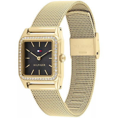 原廠保固兩年【高雄時光鐘錶】Tommy Hilfiger 1782611 金色 簡約奢華 方形 女錶 米蘭錶帶