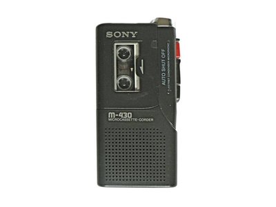 二手 Sony M-430 Microcassette 迷你卡帶錄音機 國際牌 錄音機 零件機 懷舊復古 故障收藏裝飾用