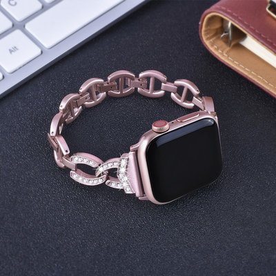 現貨 錶帶   牛境 適用蘋果手表iwatch1 2 3 4表帶apple watch5金屬不銹鋼表帶iphone se