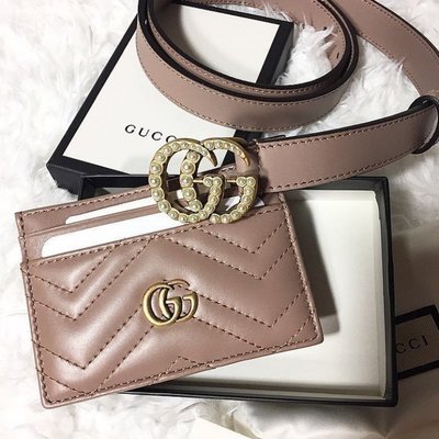 【二手正品】 Gucci Marmont GG logo信用卡夾 名片夾 全新