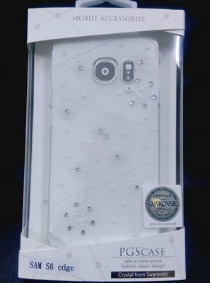 周年慶優惠-Samsung S6 edge 施華洛世奇水鑽 【雪花】 鑽殼 手機套 手機殼 保護殼 保護套