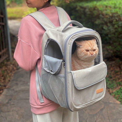 熱銷貓包外出便攜冬天貓咪背包寵物雙肩書包攜帶透明太空艙貓袋貓籠子現貨