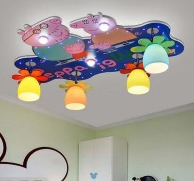 佩佩豬卡通兒童燈 臥室燈 小豬佩奇吸頂燈 護眼寶寶房間燈