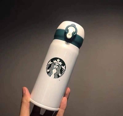 【風口潮流】Starbucks 星巴克 經典綠白款 不鏽鋼保溫杯＊350ml。X00207