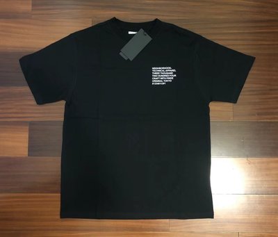 日本neighborhood潮牌22SS新款東京英文排字黑白色短袖T恤tee