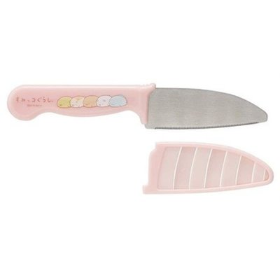 【BC小舖】日本 SKATER 兒童用安全菜刀附蓋/不鏽鋼菜刀/水果刀(角落生物)安全包丁