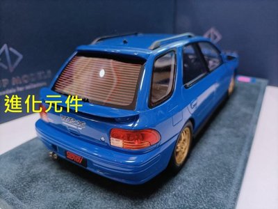 Engup 1 18 斯巴魯翼豹瓦罐旅行車模型 Subaru WRX GF8 1994 藍色