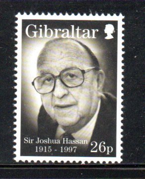 【流動郵幣世界】英屬直布羅陀1997年約書亞哈桑爵士 - 政治家郵票