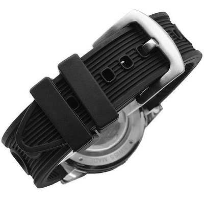 適配百年靈Breitling復仇者|超級海洋文化 22/24mm黑色硅膠錶帶