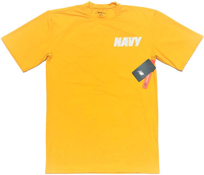 美軍公發 USN 海軍 NAVY 短袖運動服 T-SHIRT T恤 黃色 全新