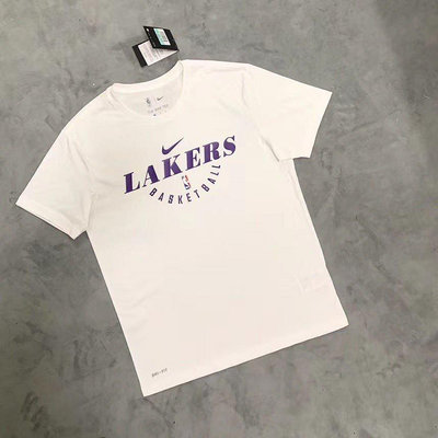 熱賣精選 NBA短袖 洛杉磯湖人隊Lakers 出場熱身運動透氣T恤 籃球運動短袖男運動服