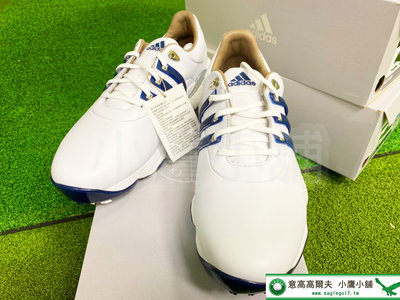 [小鷹小舖] Adidas Golf TOUR360 22 阿迪達斯 高爾夫球鞋 男仕 有釘 GV7247 雲白色
